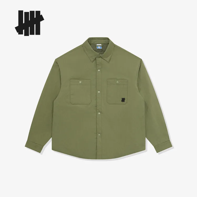 UNDEFEATED五条杠官方秋季新品衬衫式简约棉服外套UC53GPJ02M
