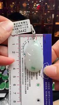 【闪购商品】翡翠颈饰18K金镶嵌G8442如意