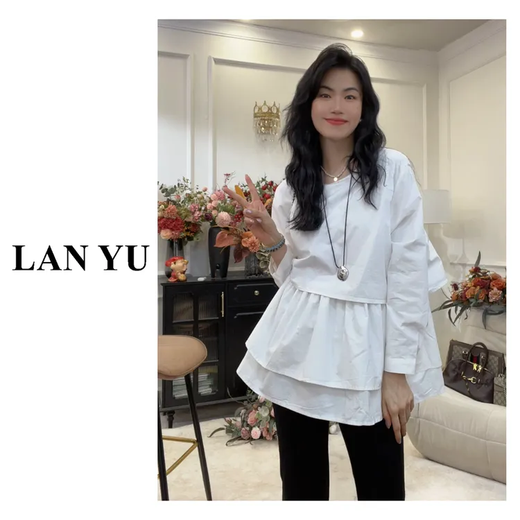 【自然松弛】100%纯棉秋季新款长袖打底衫层次感百搭宽松圆领上衣