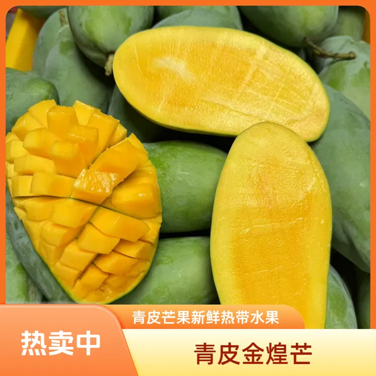 广西百色  青皮金煌芒果 净重5/9斤 新鲜热带水果