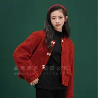 8712高端专享秋冬季小香风外套红色（飞飞）