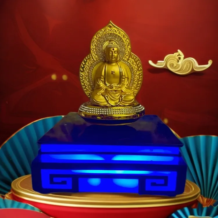 【磁悬浮双面观音如来】释迦牟尼佛堂摆设鎏金观音菩萨摆件时来运转