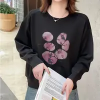 【锦衣服饰】STSZ 91387-3韩系涂鸦花朵圆领长袖T