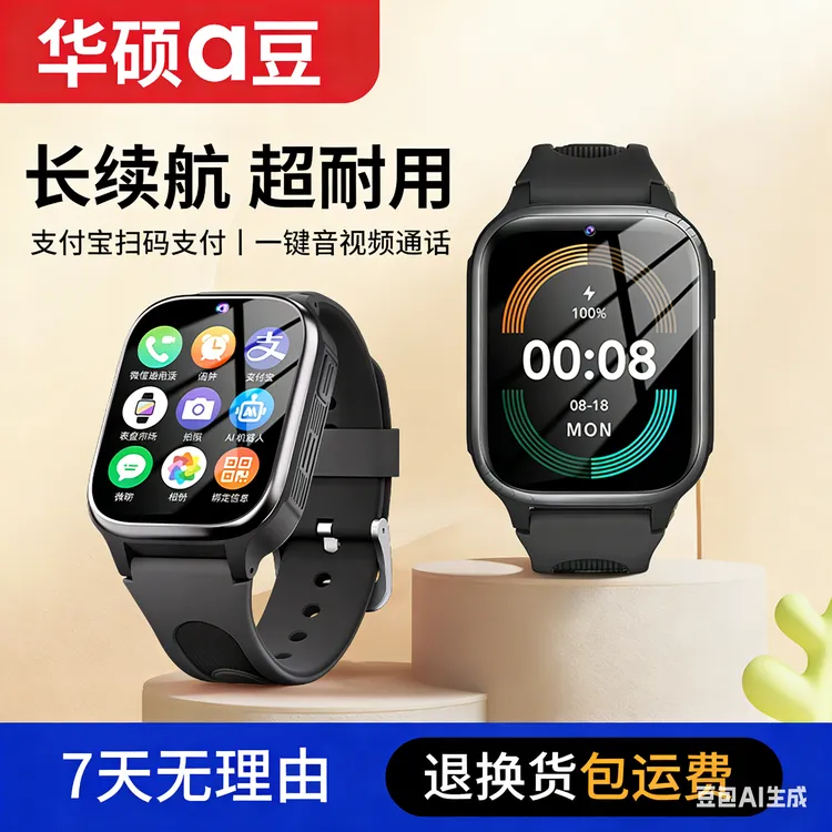 华硕【免充值】儿童手表6-12岁上学专用微信视频通话精准定位长续航商品图