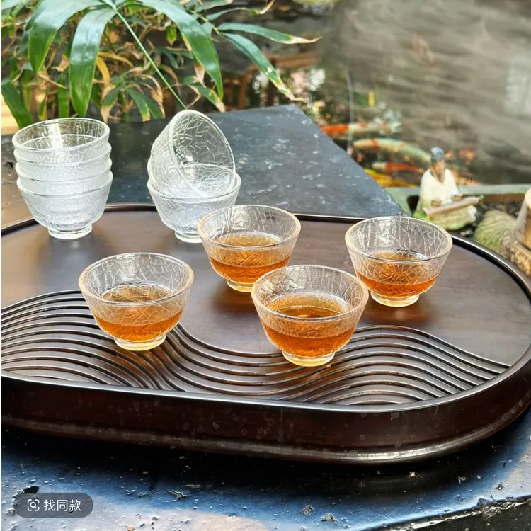 【10只装】玻璃茶具茶盏品茗杯高颜值杯