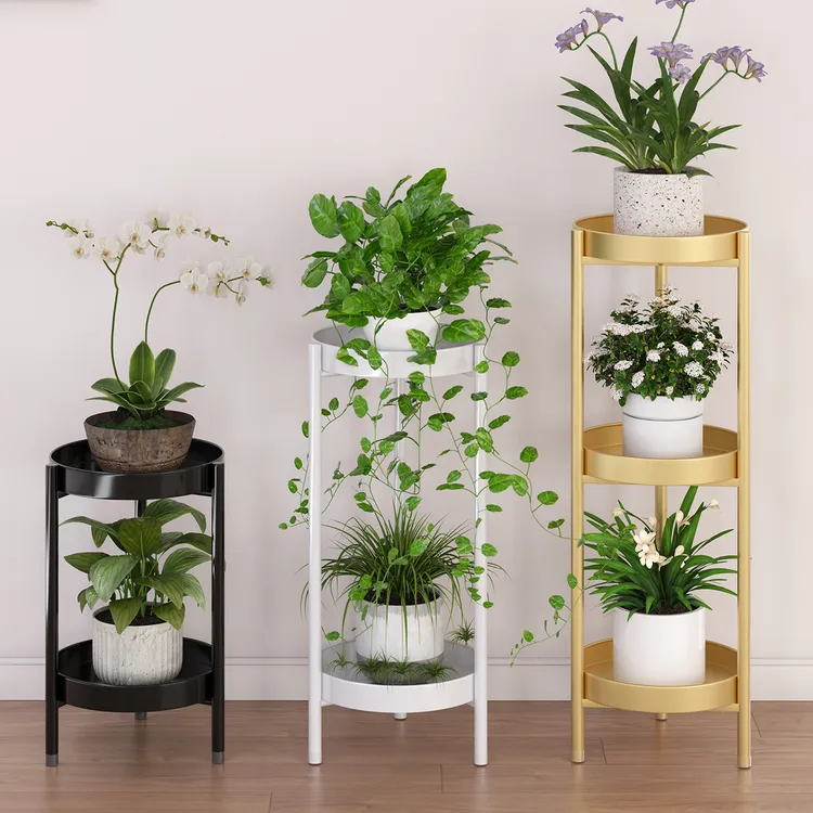 铁艺花架客厅落地式绿萝花架置物架多肉花盆托架高档家用园艺用品
