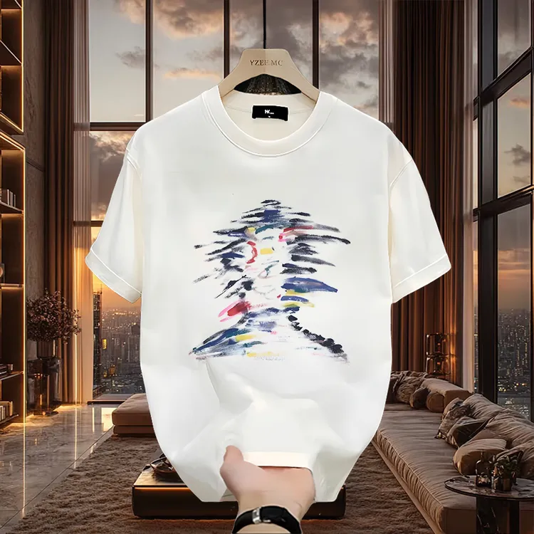 夏季新款时尚潮流痞帅纯棉潮牌短袖t恤宽松版百搭美式上衣