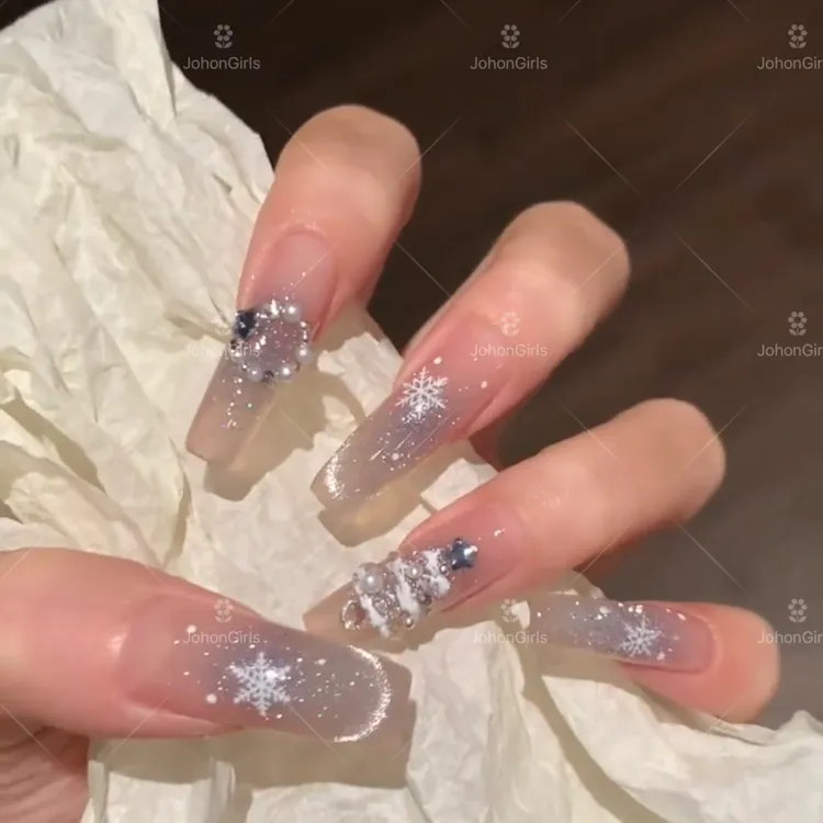 JohonGirls'/琴岛小嫚【新年梦蓝】手工穿戴甲猫眼设计高级感美甲