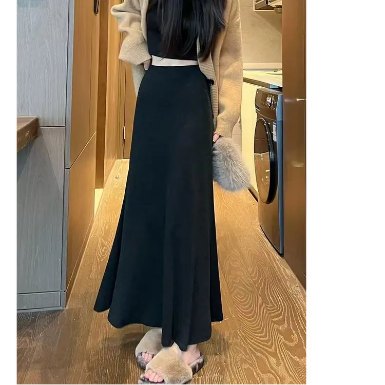 【空气棉】【两个裙长】鱼尾半身裙女秋季2025新款高腰显瘦a字裙子