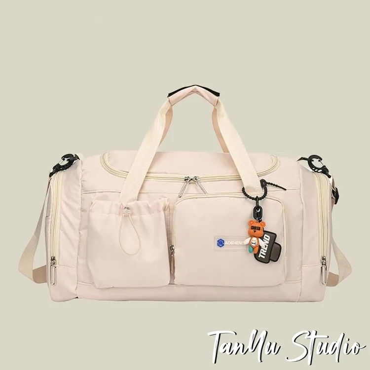 探屿短途旅行包轻便包手提斜挎大容量健身行李袋新款高颜值箱附加