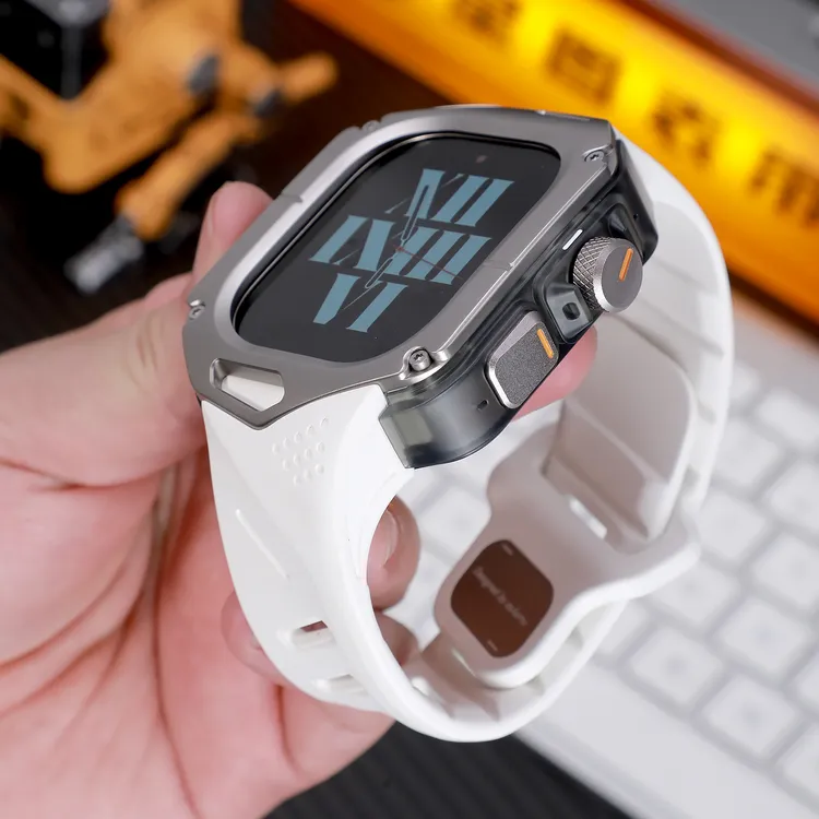 星图钛合金碳纤维Apple Watch UItra49未来主义苹果手表带改装壳
