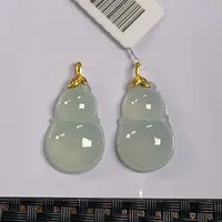 天然缅甸翡翠A货18K金镶嵌葫芦多样性发货，发一件351