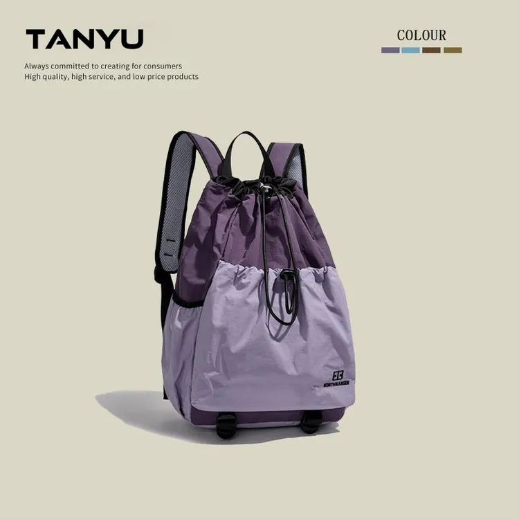 探屿潮牌休闲大容量双肩包2025春夏新款妈咪包户外包上课旅行背包