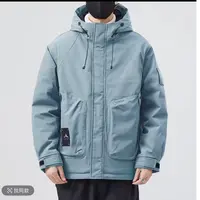 w5801蓝（美术刀）冬季新款舒适保暖潮流户工装连帽