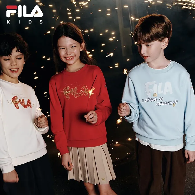 【新年款飞马刺绣】斐乐儿童26年童装套头卫衣潮流百搭K51B611201