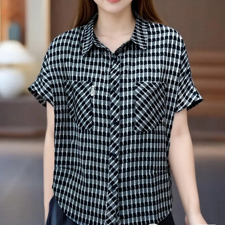 夏天新款爆款薄款时尚洋气韩版流行上等甜美休闲女士衬衫WL9890-1