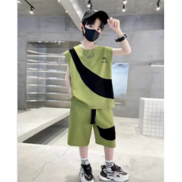 【乔治蓝桥】儿童夏季时尚短袖卡通运动套装0142