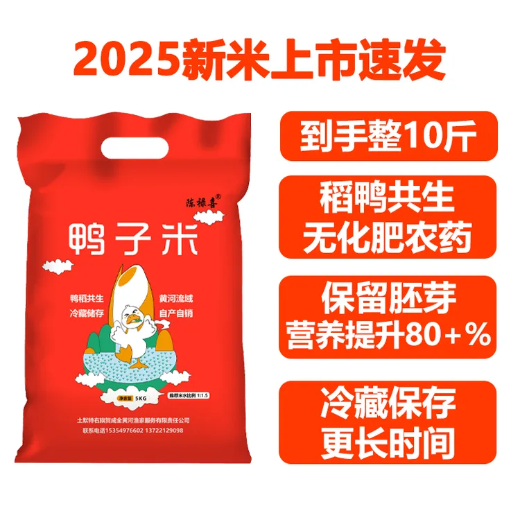 2025年新米上市 美食浩父亲种的稻鸭共生土右旗胚芽大米5kg