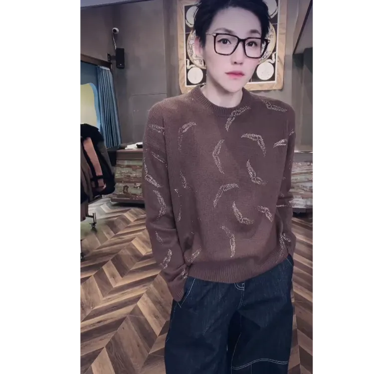 圆领针织 山羊绒 长袖  CX0222