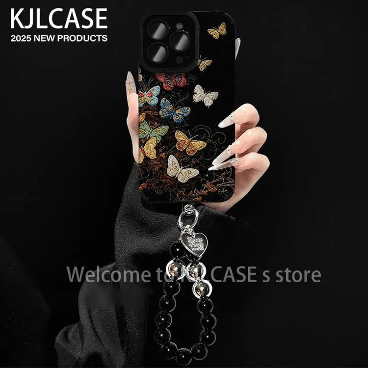 轻奢瞳眼复古蝴蝶适用苹果17PROMAX华为vivo小米oppo手链手机壳