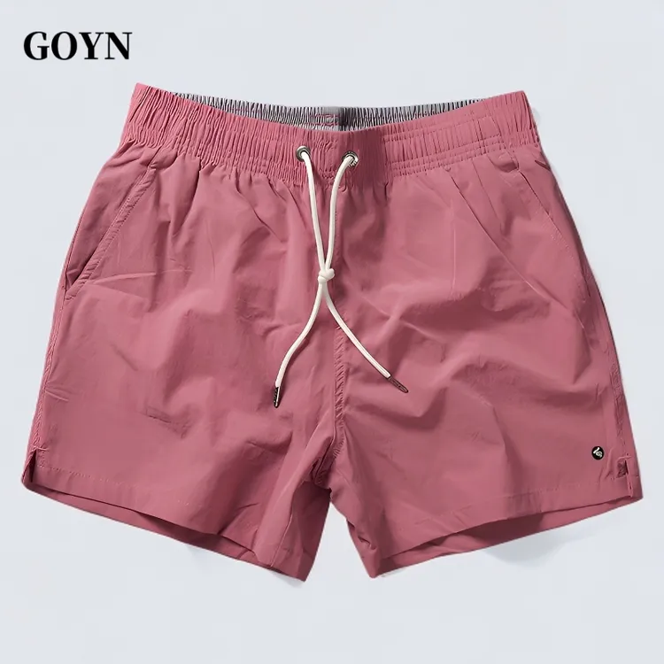 GOYN夏季宽松纯色透气男士时尚速干百搭休闲男装潮流痞帅直筒短裤