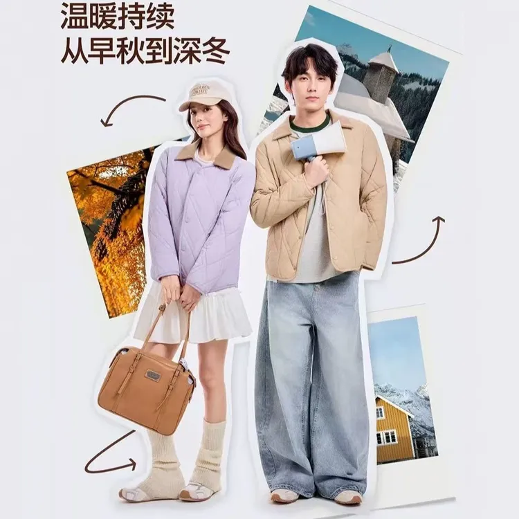 茉澜秋冬男女同款绗缝绵羊毛外套外穿百搭蓄热防寒