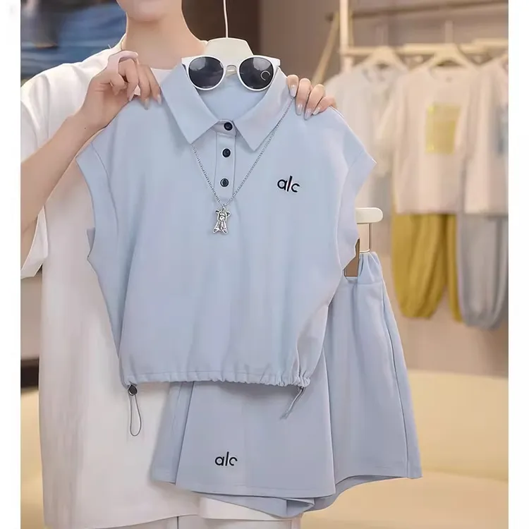 女童POLO衫短袖半身裙套装2024夏季学院风运动夏装休闲T恤短裙裤8