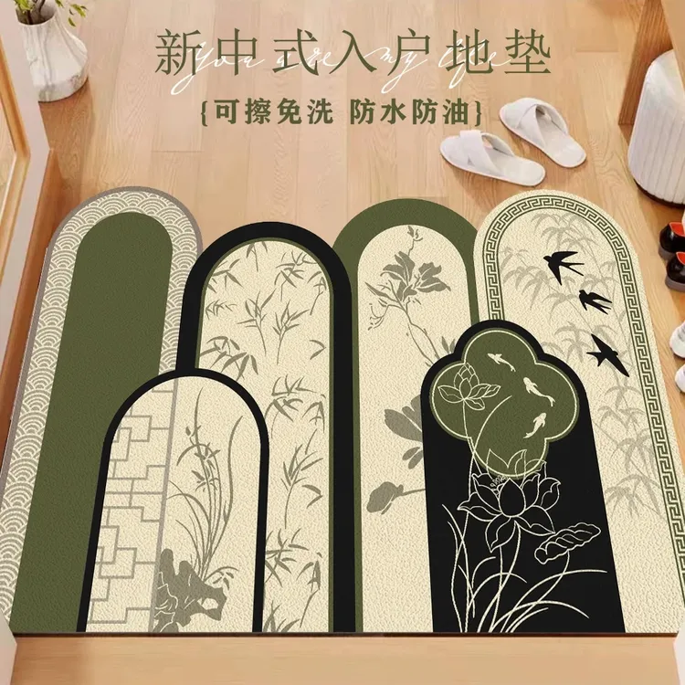 【两色可选】中式硅藻泥异形浴室地垫卫生间吸水速干防滑脚垫