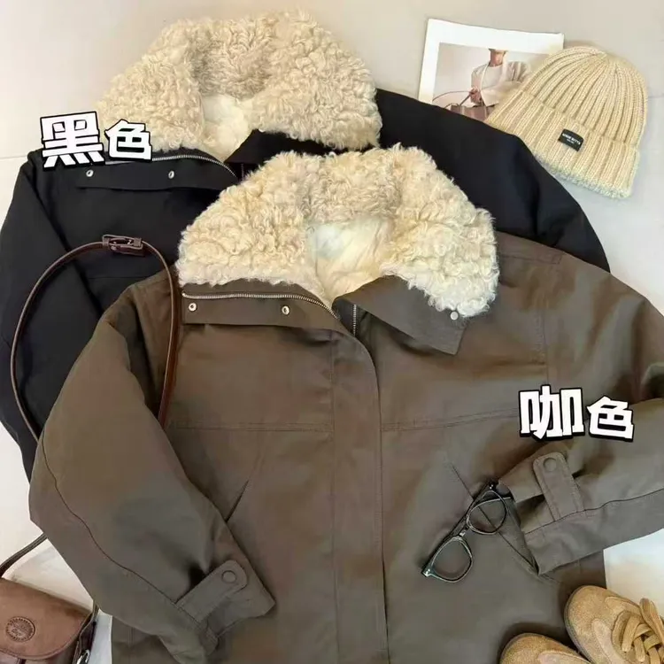 【深绎】冬季宽松型派克羽绒服短款