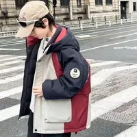 【实体现货库存】男童派克服冬季防风保暖立领连帽百搭棉服5585