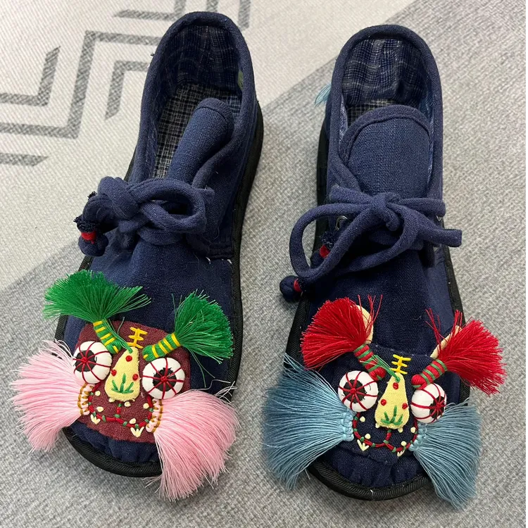 布语千层【多彩虎头】春秋款千层底休闲舒适百搭养脚单鞋轻奢