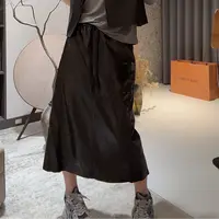 FANYE 2025早秋新款极简油蜡绵羊皮裙