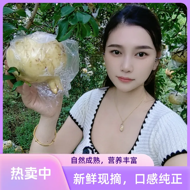 正宗怀远白花玉石石榴白玉籽石榴精品新鲜采摘多汁礼盒怀远石榴