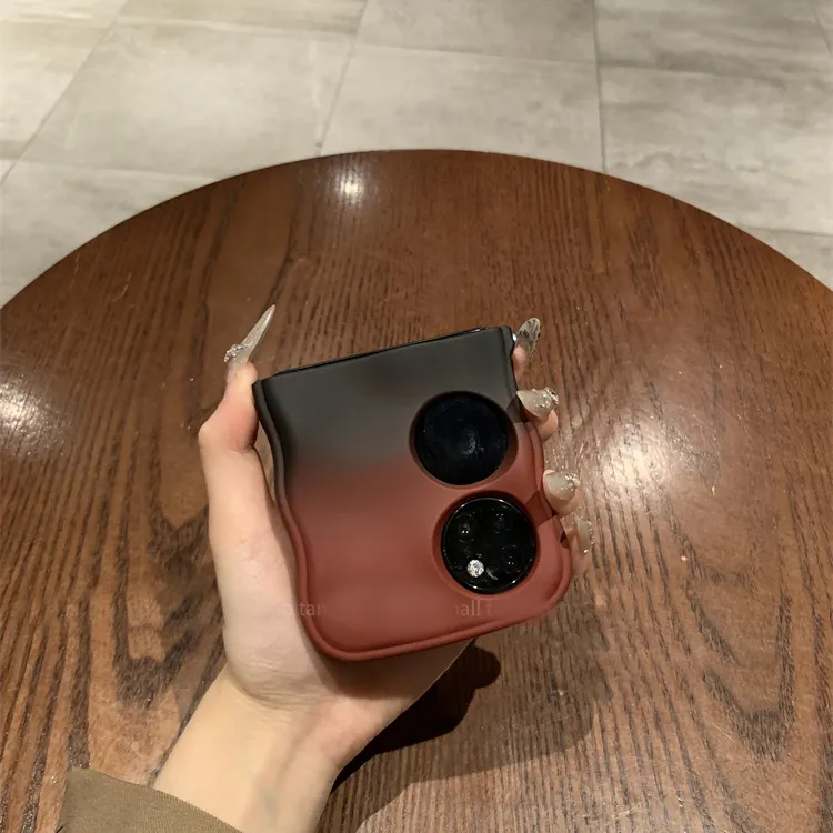 红黑波浪陨石纹适用华为pocket2手机壳pocket S高级感小众折叠屏