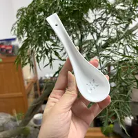 【观造集/月满玲珑间白】景德镇高温陶瓷青釉勺子喝汤大勺小勺