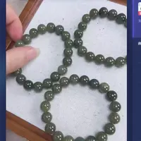 李书锦和田玉圆珠手串卡10左右 A0925 20号 【拍一发一】多样性发货