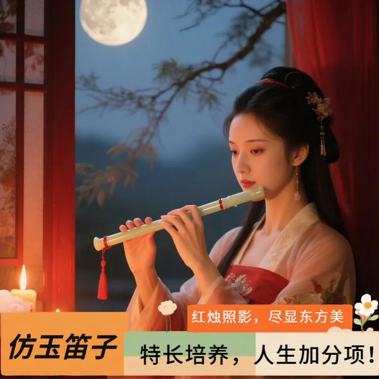 【一辈子用不坏】仿玉笛子横笛古风笛初学演奏民乐古风防水防裂短笛