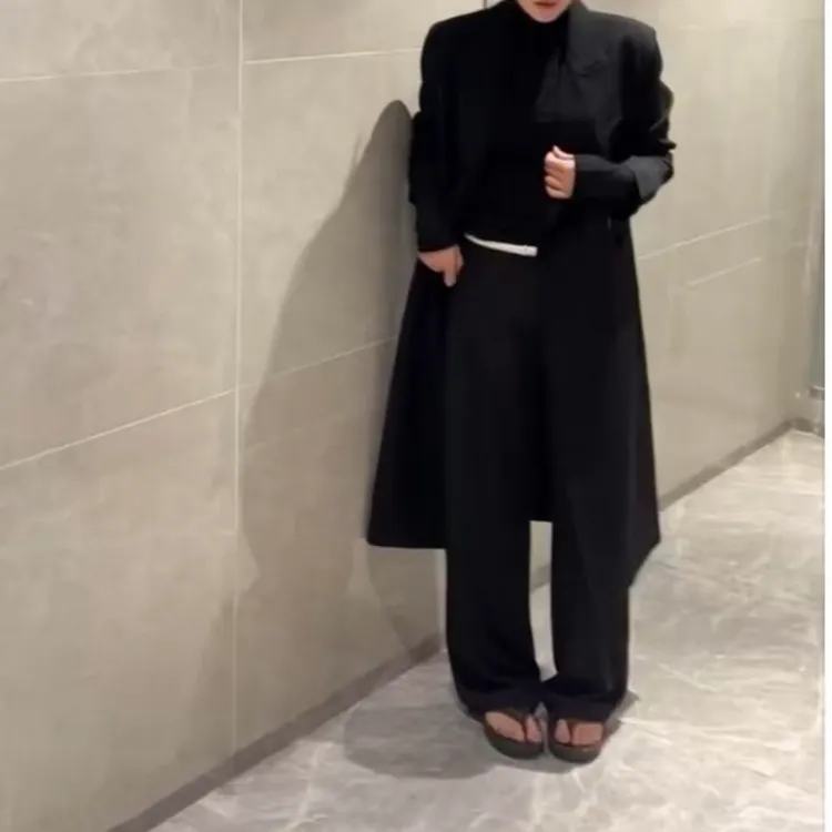 风衣外套女2025年春秋季新款高级感长款过膝休闲百搭宽松西装大衣