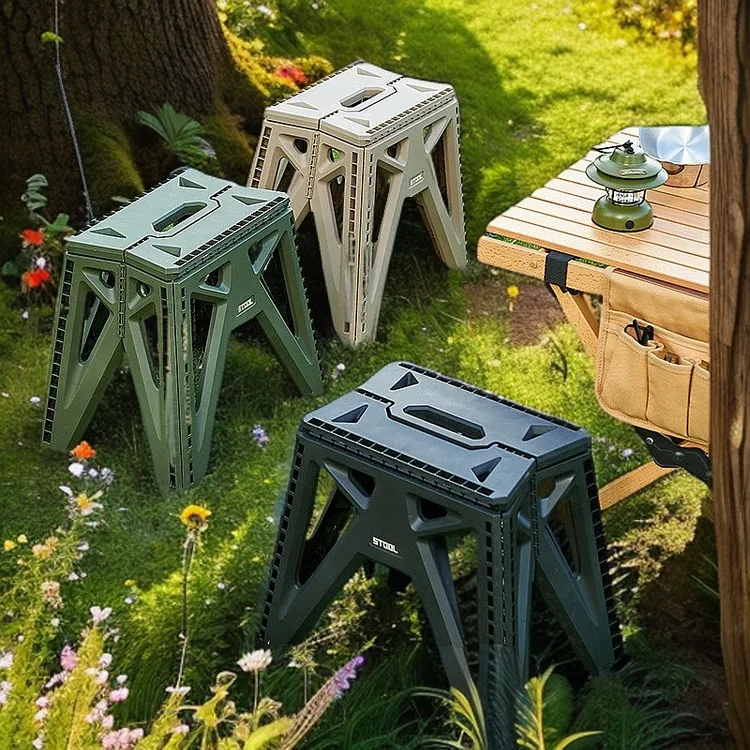 户外钓鱼折叠椅子火车马扎折叠凳塑料便携家用旅行加厚折叠板凳子