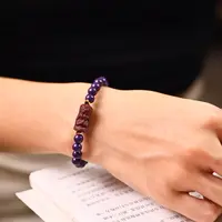非遗合香 紫花蕊 搭配 花蕊夫人扎基拉姆 6毫米单圈手串