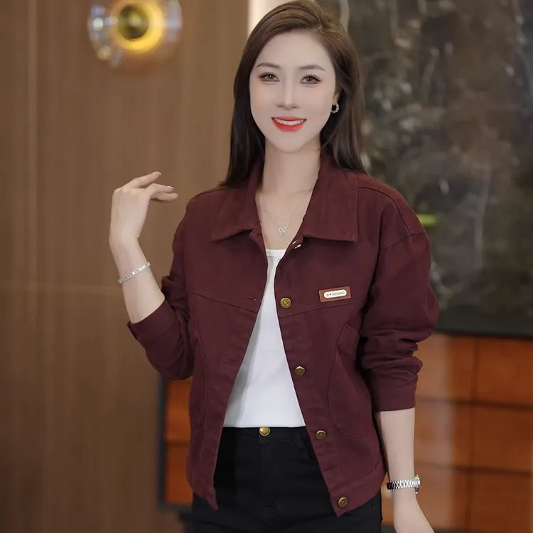 短款春秋女士工装夹克短外套秋季气质宽松秋装百搭休闲牛仔外套