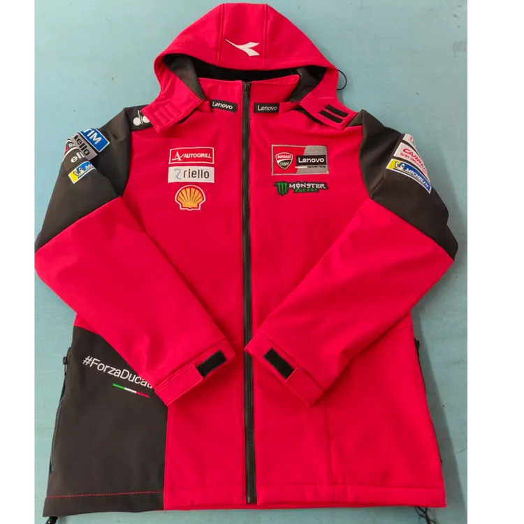 DUKADI新款重机车连帽软壳冲锋衣防水防风加绒摩托车骑行服冲锋衣