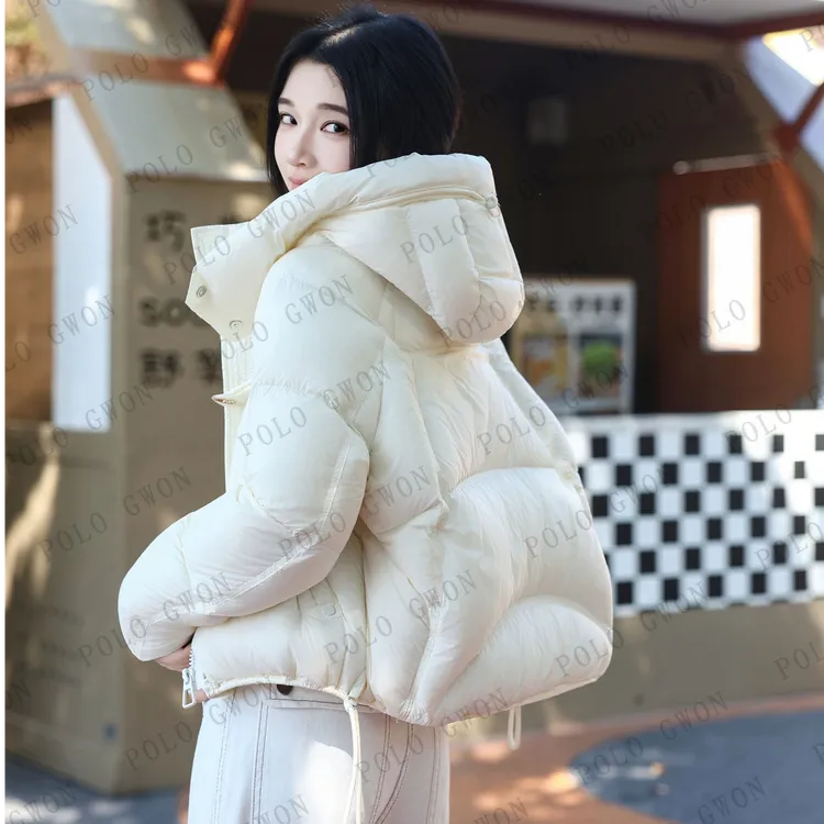 假一赔三新国标90%白鸭绒羽绒服女云朵泡芙冬装外套短款连帽新款