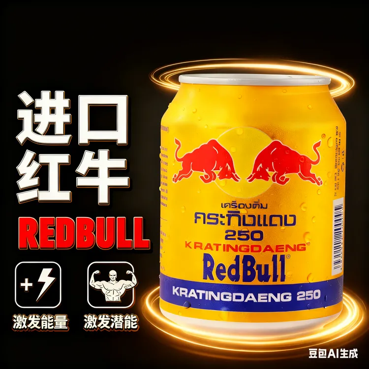 泰国越南原装红牛维生素功能饮料运动提神金拉罐白膜250ml*24瓶