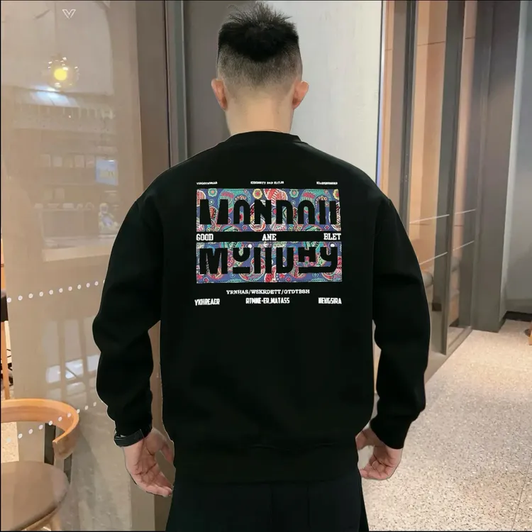 秋季卫衣男款爆款2025新款潮牌休闲百搭男士圆领卫衣轻奢痞帅男装