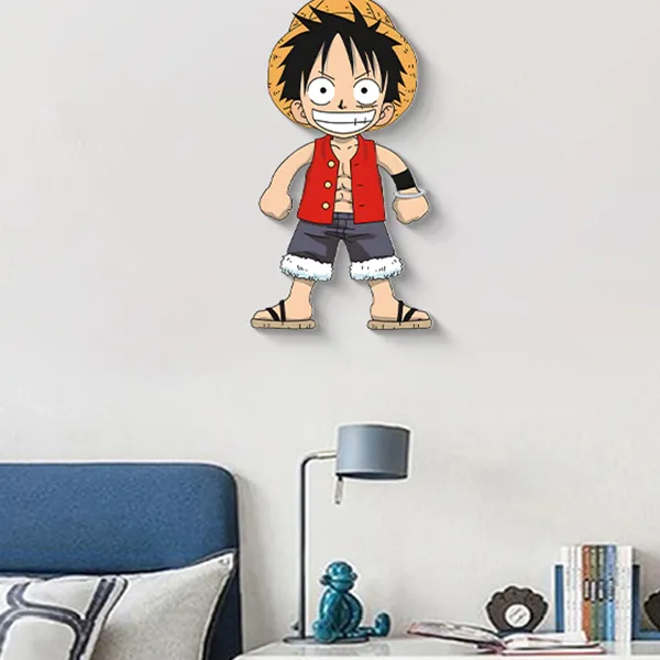 卡通海贼王路飞创意装饰画可用于客厅玄关过道房布置路飞2845