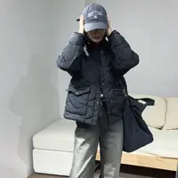 NIU ZI 缝压线灯芯领按扣外套#24