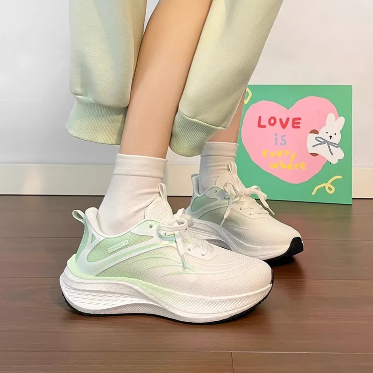 回力碳板跑鞋女款初中生2025秋季新款网面透气中考体育专用运动鞋