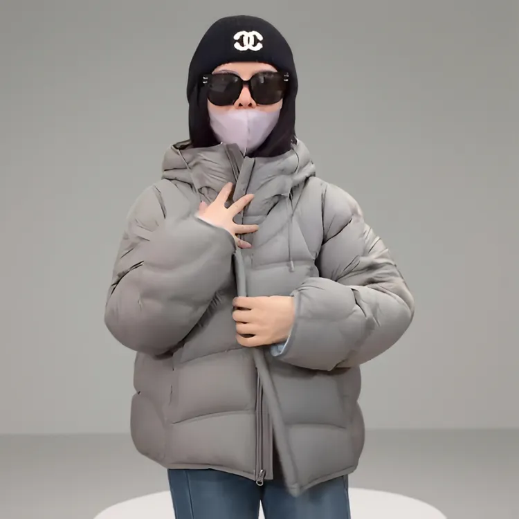 宿慕SUMU连帽羽绒服短款女2025冬季新款时尚90绒羽绒外套女装5158