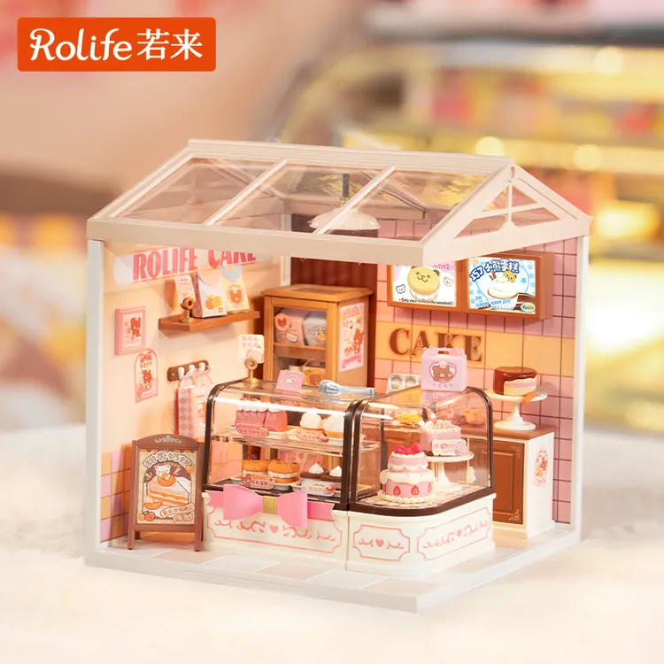 【小熊CoCo 蛋糕店】若来rolife超级世界diy小屋玩具微缩礼物过家家